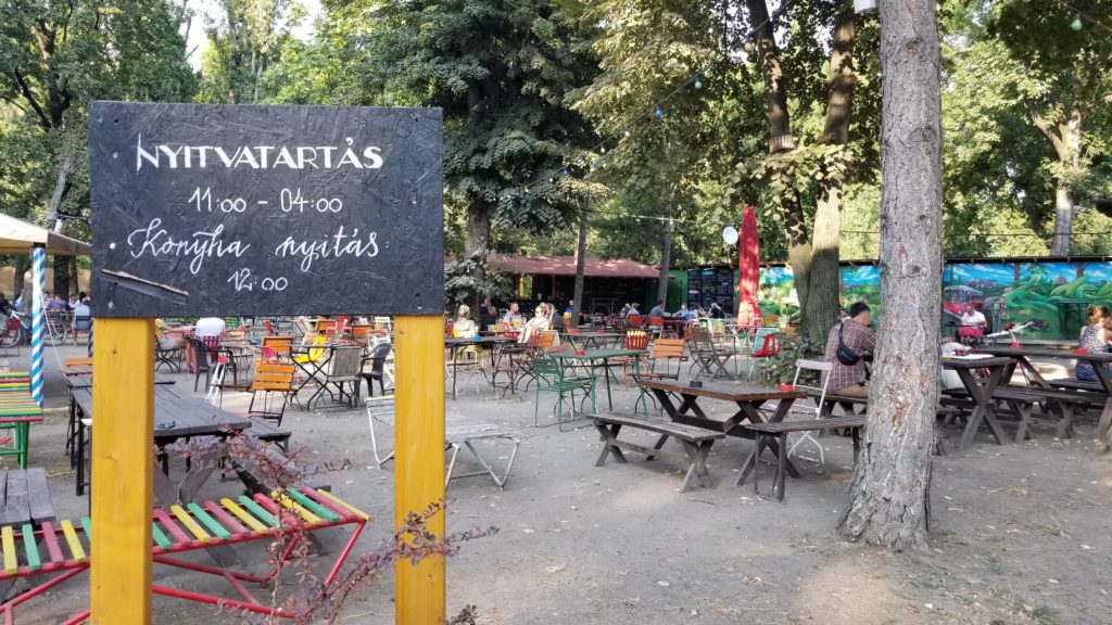 Outdoor Beer Garden in the Park