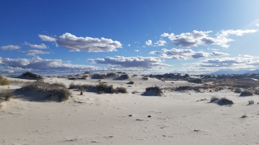 Looking out over White Sands