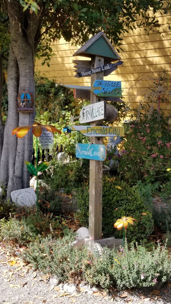 Signs in the garden