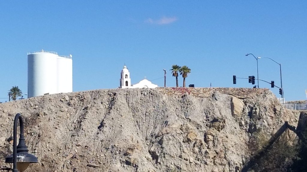 Church top and rock