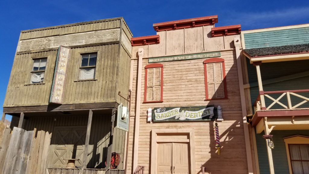 Old west store fronts.