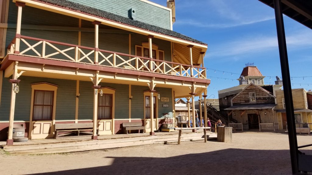 Old west hotel building