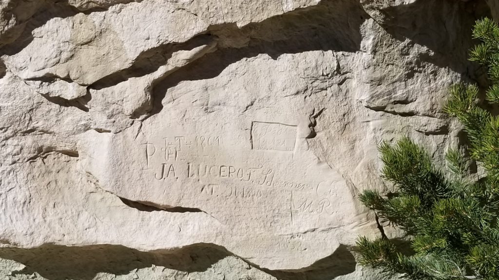 inscriptions in rock.