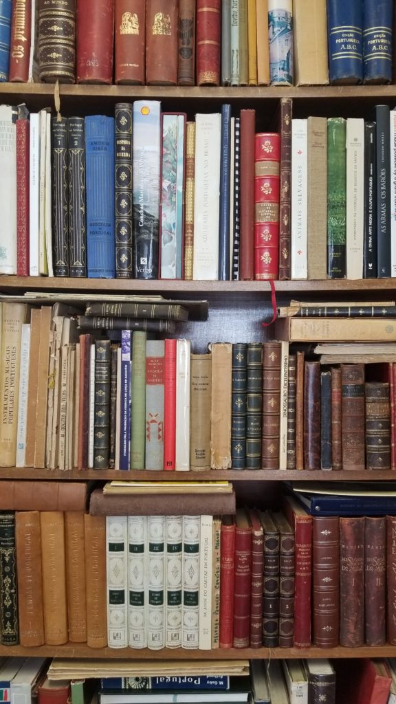 Books on bookcase