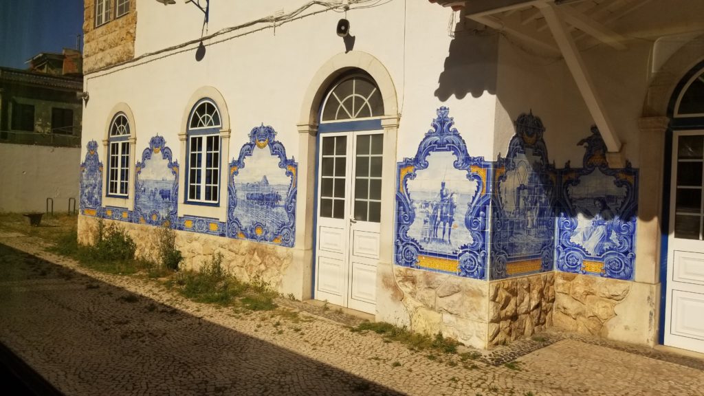 Tiles on the train station