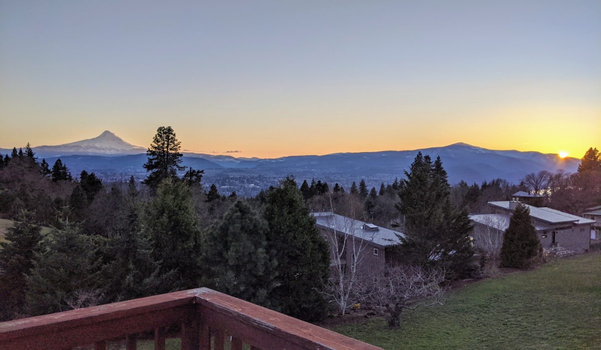 Mount Hood at sunset